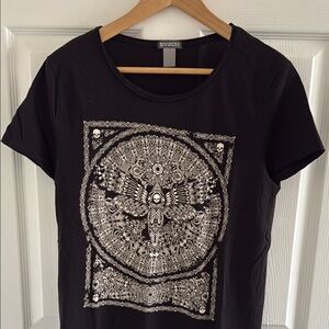 Divided Black Mandala Graphic Tee